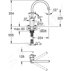 Grohe Dřezová baterie, chrom 32661003