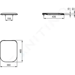 Ideal Standard WC ultra ploché sedátko softclose, bílá K706501