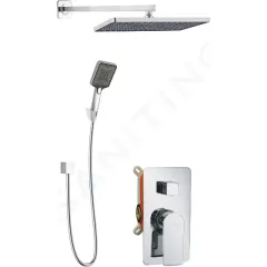 kielle Sprchový set s baterií pod omítku, pro 2 spotřebiče, s příslušenstvím a tělesem, chrom 20618SP30