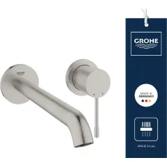Grohe Umyvadlová baterie L pod omítku, 2-otvorová instalace, supersteel 19967DC1