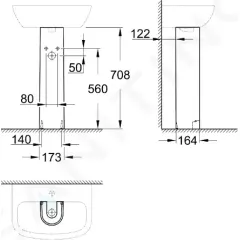 Grohe Sloup pro umyvadlo, alpská bílá 39425000