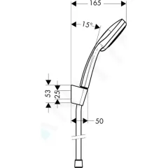 Hansgrohe Set sprchové hlavice, 4 proudy, držáku a hadice 1,25 m, chrom 27592000