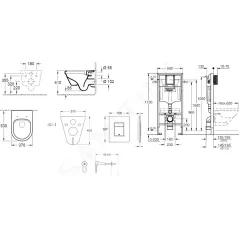 Grohe Set předstěnové instalace, klozetu a sedátka Villeroy & Boch, tlačítka Skate Cosmopolitan, chrom 38528SET-KB
