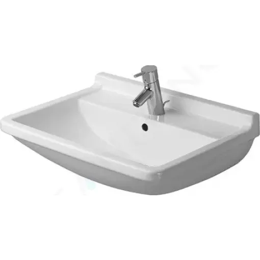 Duravit Umyvadlo 55x43 cm, s přepadem, s otvorem pro baterii, bílá 0300550000