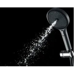 kielle Sprchová hlavice 130, 3 proudy, gun metal/černá 20402013