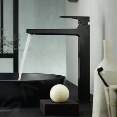 Hansgrohe Umyvadlová baterie s výpustí Push-Open, matná černá 32512670