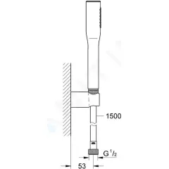 Grohe Set sprchové hlavice, držáku a hadice, chrom 27369000