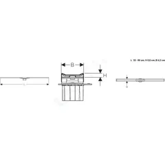 Geberit Nerezový sprchový kanálek 20, 30-90 cm, leštěná/kartáčovaná ocel 154.450.KS.1