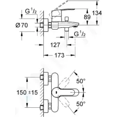 Grohe Vanová baterie, chrom 33591002