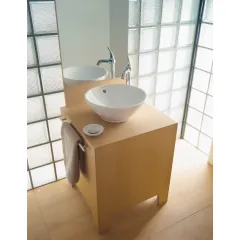 Duravit Umyvadlo na desku, průměr 42 cm, s přepadem, bílá 0325420000