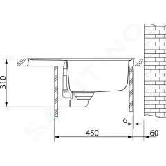 Franke Fragranitový dřez BFG 611-62, 62x50 cm, bílá-led 114.0285.103
