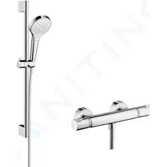 Hansgrohe Sprchový set Vario s termostatem, 3 proudy, sprchová tyč 65 cm, bílá/chrom 27013400
