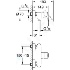 Grohe Sprchová baterie, chrom 33590002