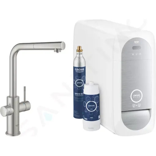 Grohe Dřezová baterie Connected, s chladícím zařízením a filtrací, supersteel 31539DC0