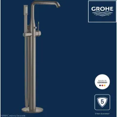 Grohe Vanová baterie do podlahy, kartáčovaný tmavý grafit 23491AL1