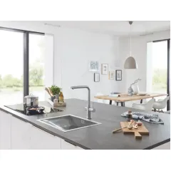 Grohe Dřezová baterie Connected, s chladícím zařízením a filtrací, supersteel 31539DC0
