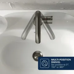 Grohe Umyvadlová baterie s výpustí, kartáčovaný tmavý grafit 23462AL1