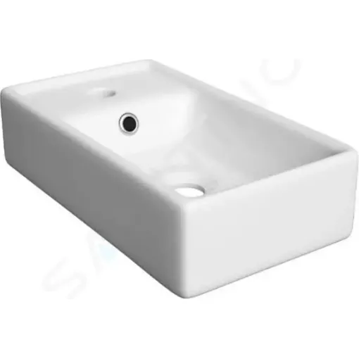 kielle Umývátko 40x22 cm, s přepadem, s otvorem pro baterii, bílá 30602400