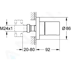 Grohe Vrchní díl podomítkového ventilu, chrom 19470000