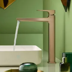 Hansgrohe Umyvadlová baterie s výpustí Push-Open, kartáčovaný bronz 32512140
