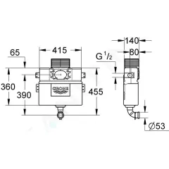 Grohe Splachovací nádržka pod omítku pro závěsné/stojící WC 38422000