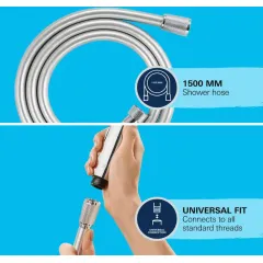 Grohe Sprchová hadice VitalioFlex Silver 1,5 m, chrom 27505001