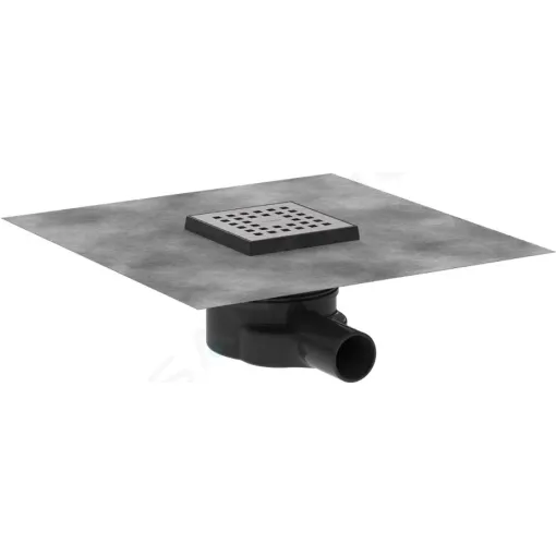 Hansgrohe Podlahová vpust, 10x10 cm, kartáčovaná nerezová ocel 56246800