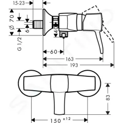 Hansgrohe Sprchová baterie, chrom/vzhled zlata 31360090