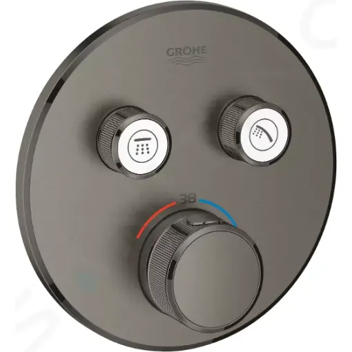 Grohe Termostatická sprchová baterie pod omítku, 2 ventily, kartáčovaný Hard Graphite 29119AL0