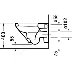 Duravit Závěsné WC, bílá 2536090000