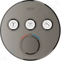 Grohe Termostatická sprchová podomítková baterie, 3 ventily, kartáčovaný Hard Graphite 29121AL0