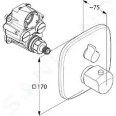 Kludi Termostatická vanová baterie pod omítku, chrom 418300575