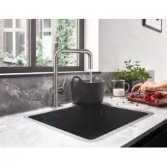 Hansgrohe Podstavný granitový dřez S510-U450, grafitová černá 43431170