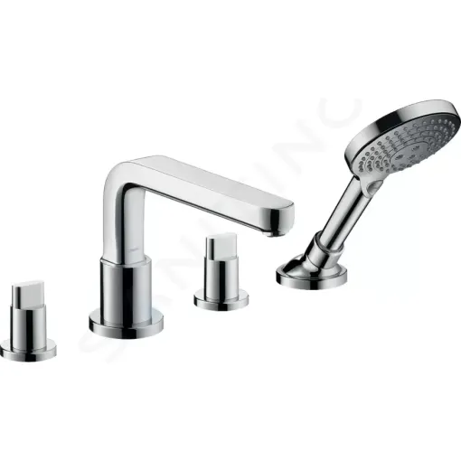 Hansgrohe Čtyřotvorová vanová baterie na okraj vany s výtokem 220 mm, chrom 31447000