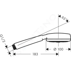 Hansgrohe Sprchová hlavice, bílá/chrom 26825400