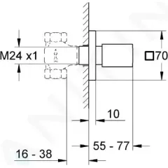 Grohe Vrchní díl podomítkového ventilu, chrom 19910000