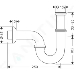 Hansgrohe Sifon, chrom 53002000