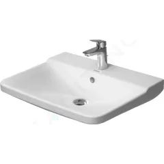 Duravit Umyvadlo 650x500 mm, s přepadem, s otvorem pro baterii, bílá 2331650000