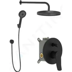 kielle Baterie pod omítku pro 2 spotřebiče, s příslušenstvím a s tělesem, matná černá 20627SP34