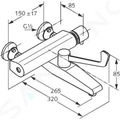 Kludi Termostatická umyvadlová baterie, chrom 350850564