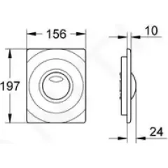 Grohe Ovládací tlačítko, chrom 42302000