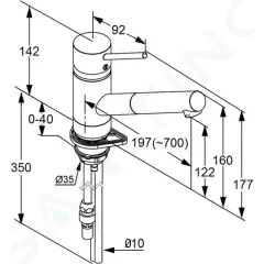 Kludi Páková dřezová baterie s vytažitelným výtokem, chrom 339310575