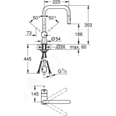 Grohe Dřezová baterie s výsuvnou sprškou, chrom 32322002