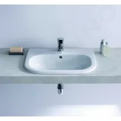 Duravit Umyvadlo zápustné, 55x44 cm, s přepadem, s otvorem pro baterii, bílá 0337540000