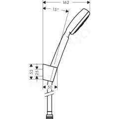 Hansgrohe Set sprchové hlavice, držáku a hadice 1,25 m, bílá/chrom 26664400