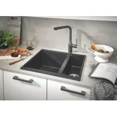 Grohe Dřezová baterie s výsuvnou sprškou, kartáčovaný tmavý grafit 30270AL0