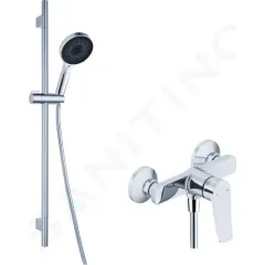 kielle Sprchový set s baterií, tyčí, hadicí a sprchovou hlavicí, chrom 20627SN70