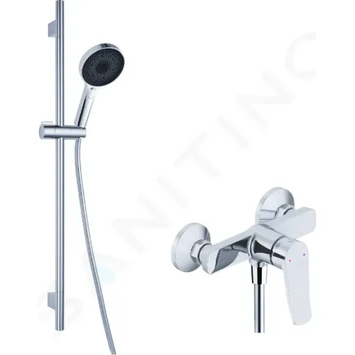 kielle Sprchový set s baterií, tyčí, hadicí a sprchovou hlavicí, chrom 20627SN70
