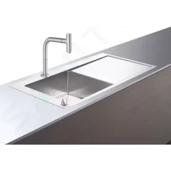 Hansgrohe Set dřezu a baterie C71-F450-12, vzhled nerezu 43230800