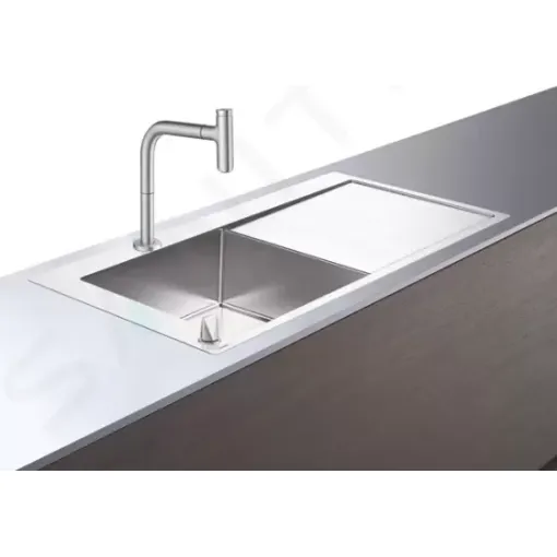Hansgrohe Set dřezu a baterie C71-F450-12, vzhled nerezu 43230800